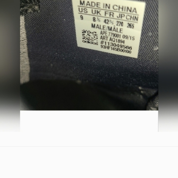 Adidas Men's Silver and Black Sneakers - Picture 10 of 14